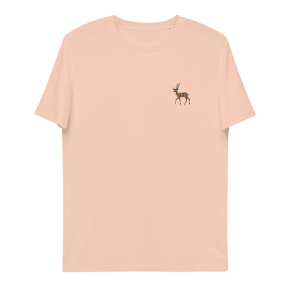 Hirsch T-Shirt aus Bio Baumwolle in Pfirsich von Heytoki