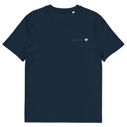 Beste Mami T-Shirt aus Bio-Baumwolle in Dunkelblau von Heytoki