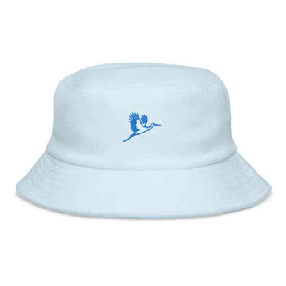 Storch Frottee Bucket Hat in Hellblau von Heytoki